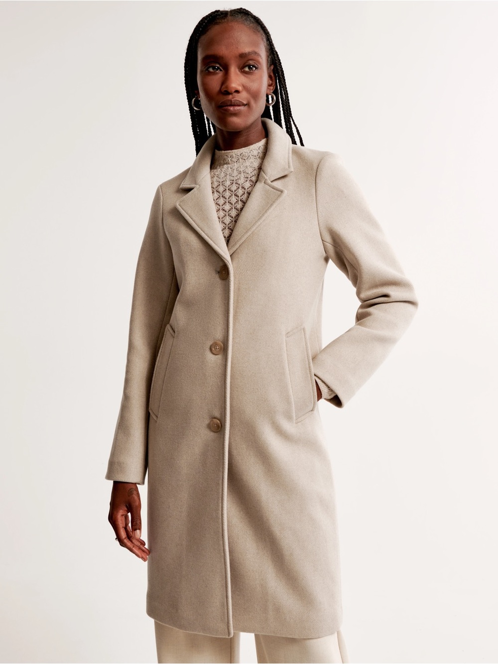 Abercrombie Wool-Blend Dad Coat